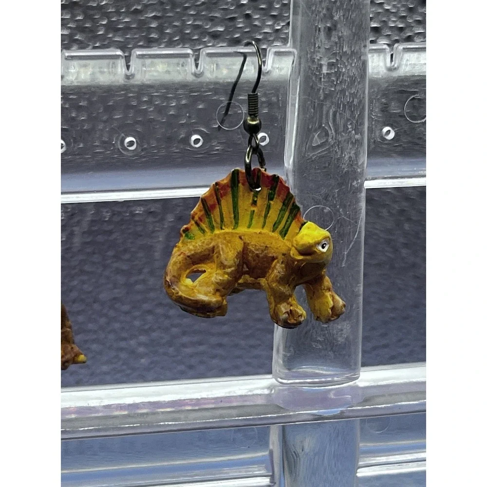 Dinosaur Jurassic Dangle Drop Earrings Dino Spinosaurus Teacher Gift